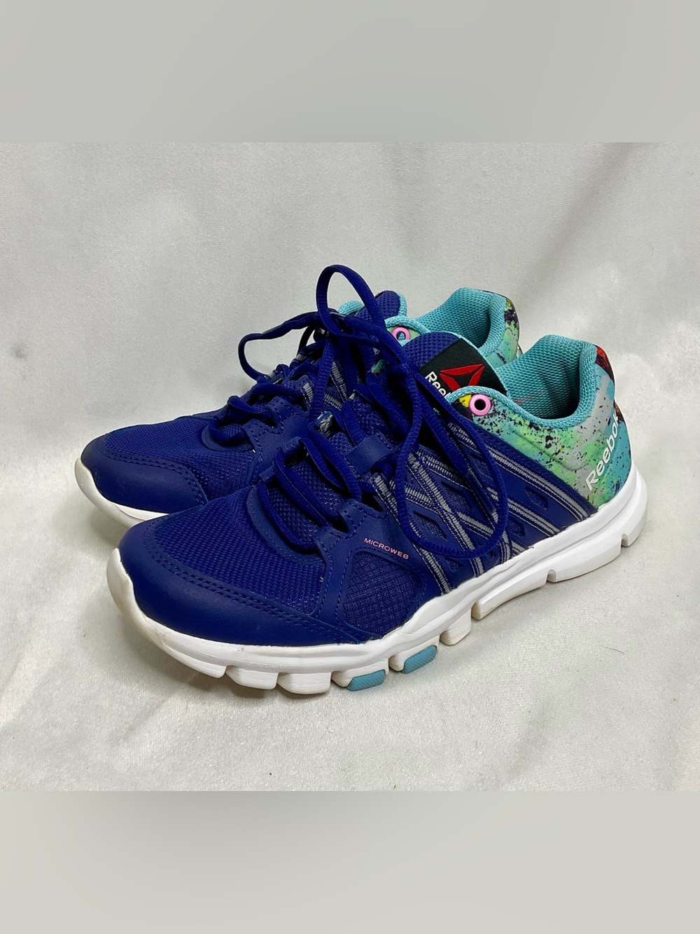 Reebok Women’s YourFlex Trainette RS 80 Training Running Shoes Blue Multi Size 6